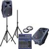 500w party sound system with mixer, amplifier and speakers