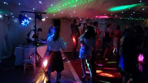 Party sound system with disco lighting effects and laser