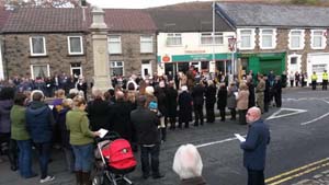 Outdoor public address system hire for Ynysybwl remembrance service